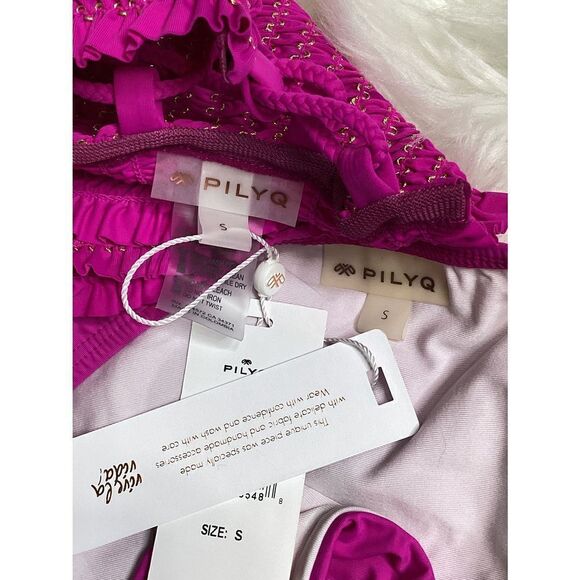 New fuchsia smocked bikini set. My bottoms are a slightly different design - Picture 12 of 12